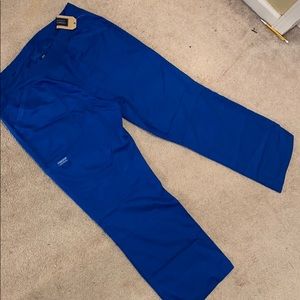 NWT Royal blue mid rise scrub pants petite